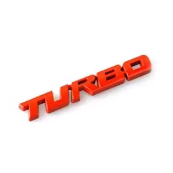 Car Monogram Logo-Bold Turbo Red