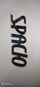 Car Monogram Logo SPACIO Silver color