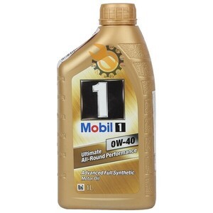 Mobil 1 0W-40 Api Sn/Sm/Sl Fully Synthetic Motor Oil (1 L, Golden)