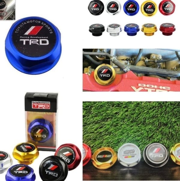 TRD Aluminum Engine Oil Cap Fuel Filler Tank Cover For Toyota