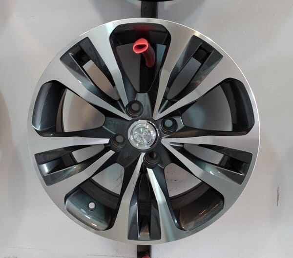 Car Aluminum Alloy Rim 4 Hole Size 15" Black