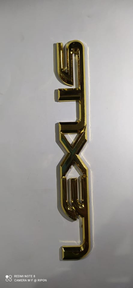 Car Monogram Logo Lexus Golden Color