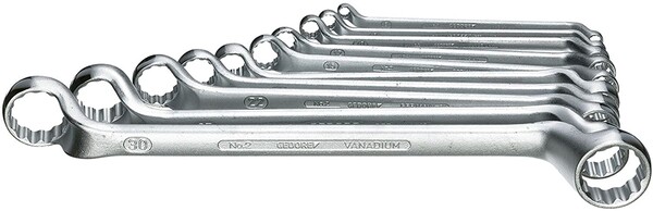 10 Piece Double Ended Ring Spanner Set Size: 6-32mm