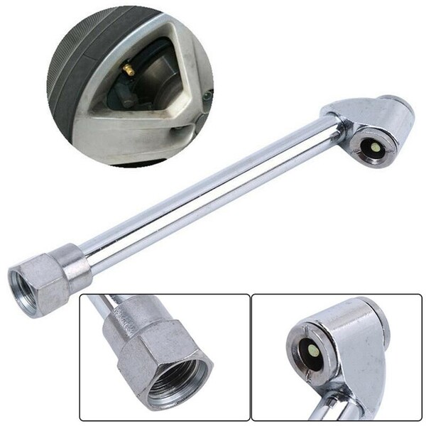 Car Tire Multi-Purpose Air Pump Hose Nozzle Gauge Inflator Inflatable Head Chuck