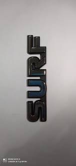 Car Monogram Logo SURF Body Silver color
