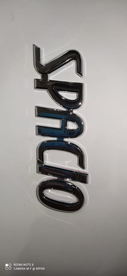 Car Monogram Logo SPACIO Silver color