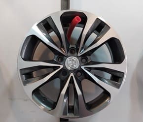 Car Aluminum Alloy Rim 5 Hole Size 15" Silver & Black