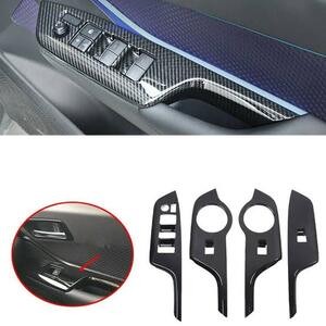 Toyota C-HR CHR 2018-2021 Carbon Fiber Inner Window Switch Panel Cover Trim
