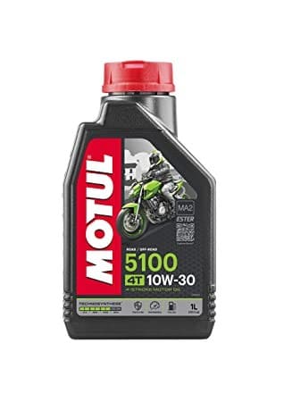 Motul 104062 5100 4T Hybrid 10W-30 API SM Technosynthese Semi Synthetic Engine Oil for Bikes (1 L)