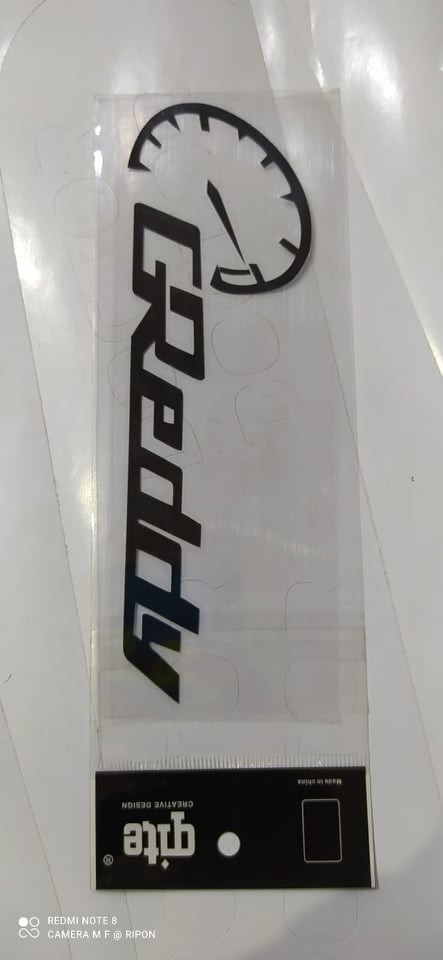 Car Monogram Logo-sticker Mtirsopts International Black color