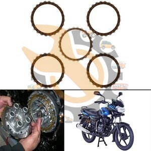 Autofy Aluminium Clutch Plates For Bajaj Pulsar-150/ UG-7 (Set of 5) Clutch Plate