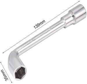 13mm Metric L Shaped Angled Open Hex 6 point Socket Wrench