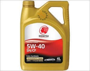 Idemitsu 5W-40 SN/GF-5 Engine Oil – 4Ltr fully Synthetic