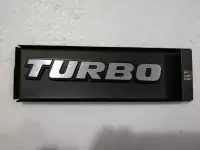 Car Monogram Logo-Bold Turbo Silver