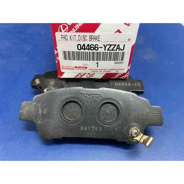 ORIGINAL BRAKE PAD 04466-YZZAJ TOYOTA ESTIMA ACR3/ ALPHARD MNH10 ANH10 / IPSUM ACM21 ACM26 / ISIS ANM10 REAR DISC