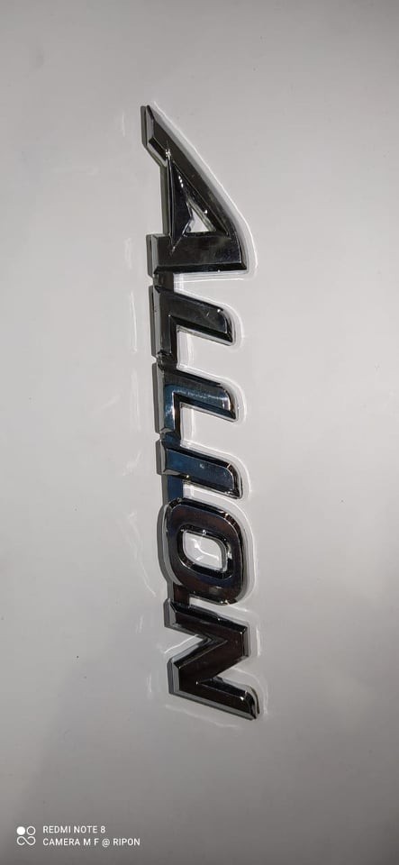 Car Monogram Logo ALLION Silver in color