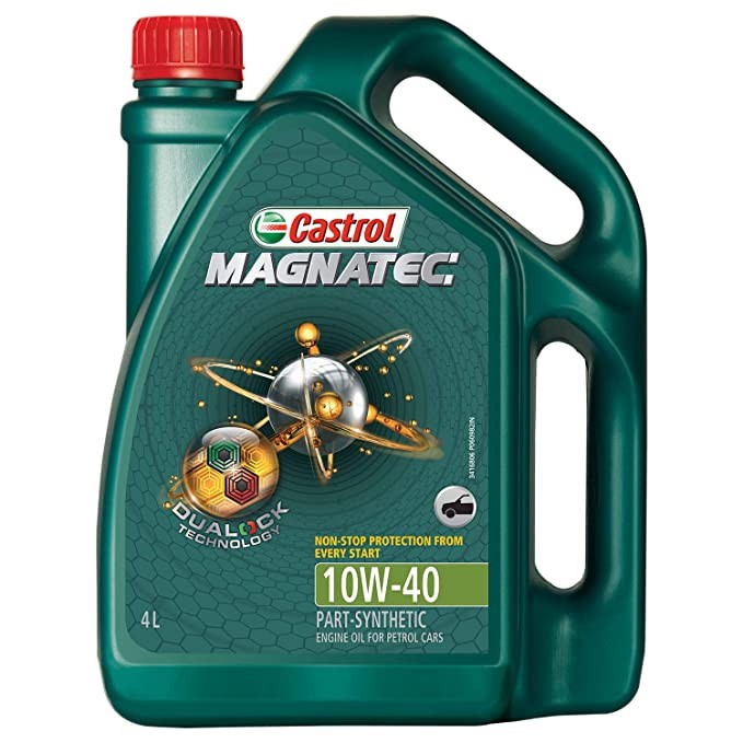 Castrol MAGNATEC 3382517 10W-40 API SN Part-Synthetic Engine Oil for Petrol Cars (4 L)