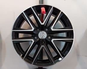 Car Aluminum Alloy Rim 5 Hole Size 15" Black