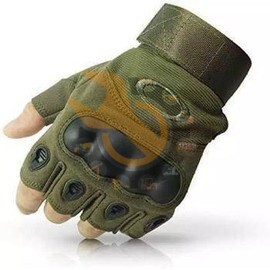 Motorcycle Gloves Half Finger - Army Green