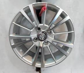 Car Aluminum Alloy Rim 4 Hole Size 15" Deep Silver