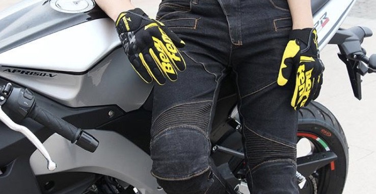 Berufenn Polyester Motorcycle Anti-Drop Touch Screen Knight Racing Full Finger Gloves